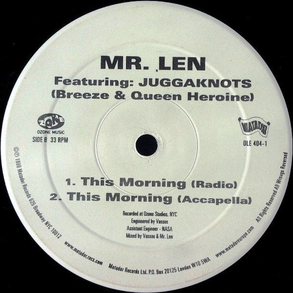 Mr. Len : This Morning (12", Single)