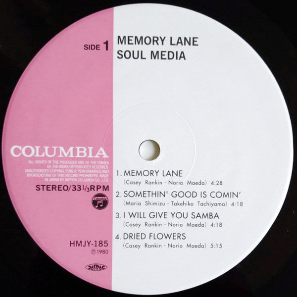 Jiro Inagaki & Soul Media : Memory Lane (LP, Ltd, RE)