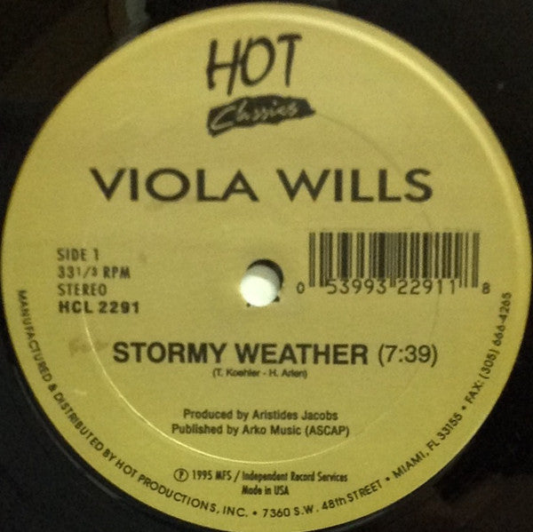 Viola Wills : Stormy Weather / Up On The Roof (12")