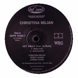 Christina Milian featuring Ja Rule : Get Away (12", Promo)