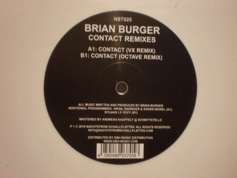 Brian Burger : Contact Remixes (12", Whi)