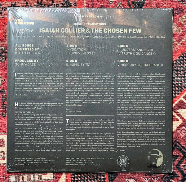 Isaiah Collier & The Chosen Few : Cosmic Transitions (2xLP, Club, Ltd, Num, RE, Ora)