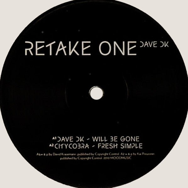 Dave DK : Retake One (12", Smplr)