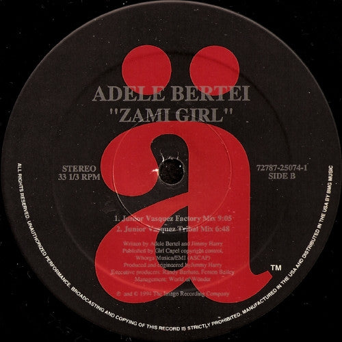 Adele Bertei : Zami Girl (12")