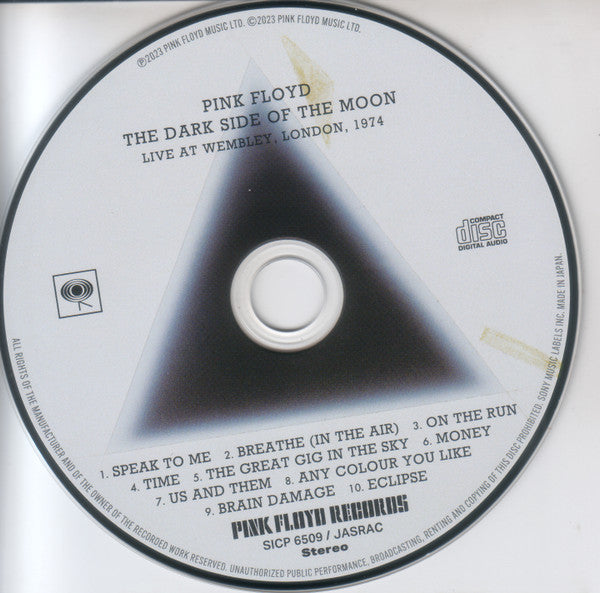 Pink Floyd : The Dark Side Of The Moon (Live At Wembley 1974) (CD, Album, Ltd, Pap)