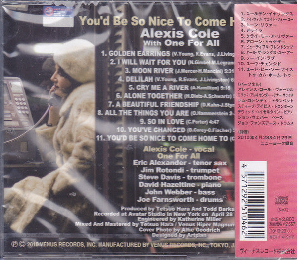 Alexis Cole With One For All (3) : You'd Be So Nice To Come Home To (CD, Album)