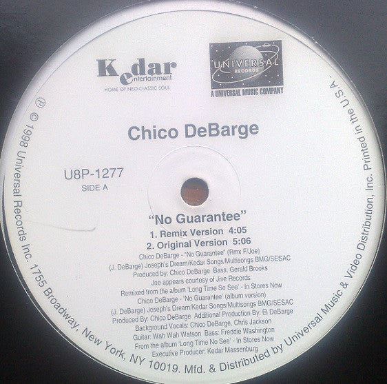 Chico DeBarge : No Guarantee (12")