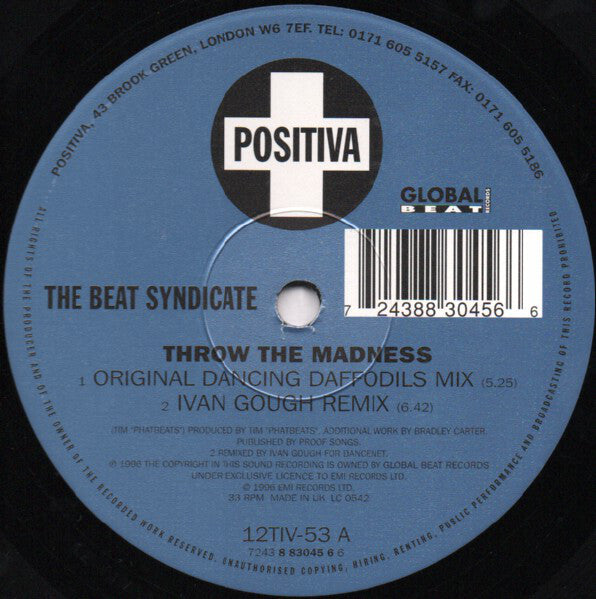 The Beat Syndicate : Throw The Madness (12")