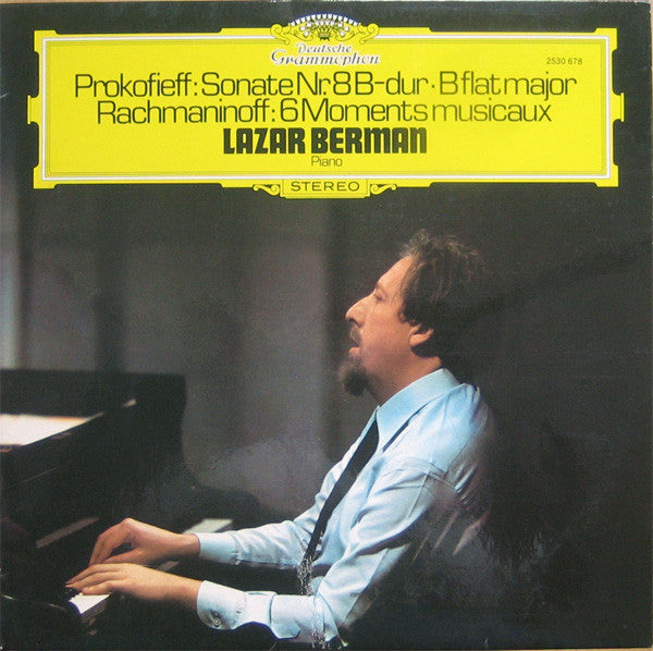 Sergei Prokofiev / Sergei Vasilyevich Rachmaninoff - Lazar Berman : Sonate Nr. 8 B-dur = B Flat Major / 6 Moments Musicaux (LP)