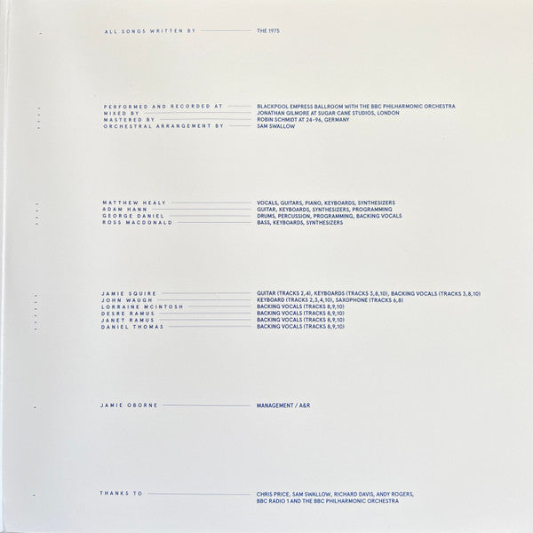 The 1975 : Live With The BBC Philharmonic Orchestra (2xLP, Album, RSD, Cle)