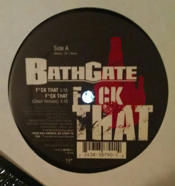 Bathgate : F*ck That (12", Single)