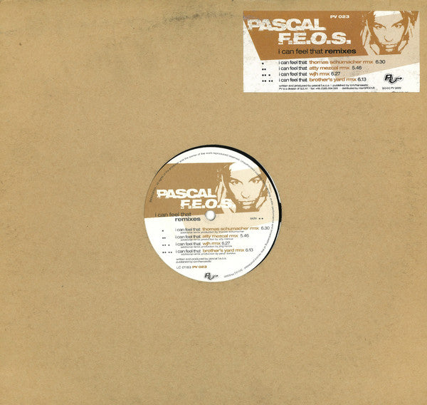 Pascal F.E.O.S. : I Can Feel That (Remixes) (12")