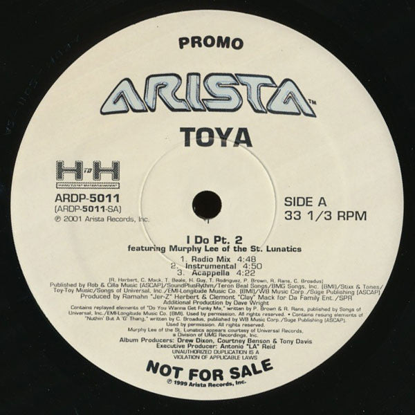 Toya (2) : I Do!! Pt. 2 (12", Promo)