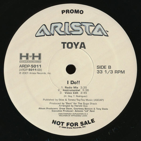 Toya (2) : I Do!! Pt. 2 (12", Promo)