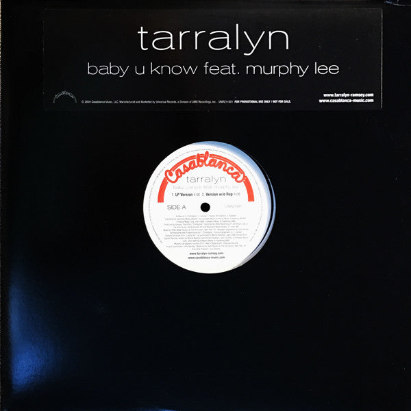 Tarralyn Ramsey Featuring Murphy Lee : Baby U Know (12", Promo)