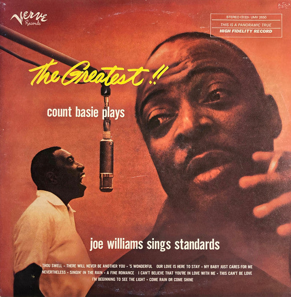 Count Basie : The Greatest! Count Basie Plays...Joe Williams Sings Standards (LP, Album, RE)