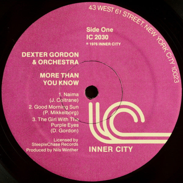 Dexter Gordon & Orchestra : More Than You Know (LP, Album)