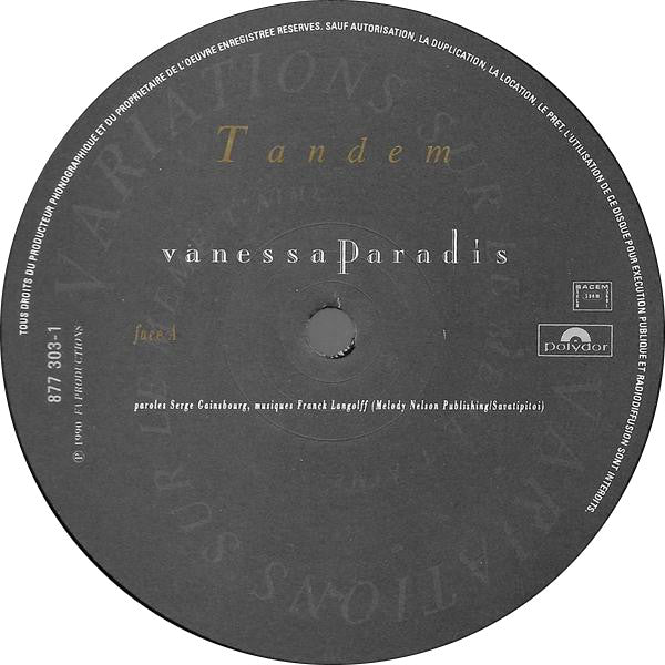 Vanessa Paradis : Tandem (12", Maxi)