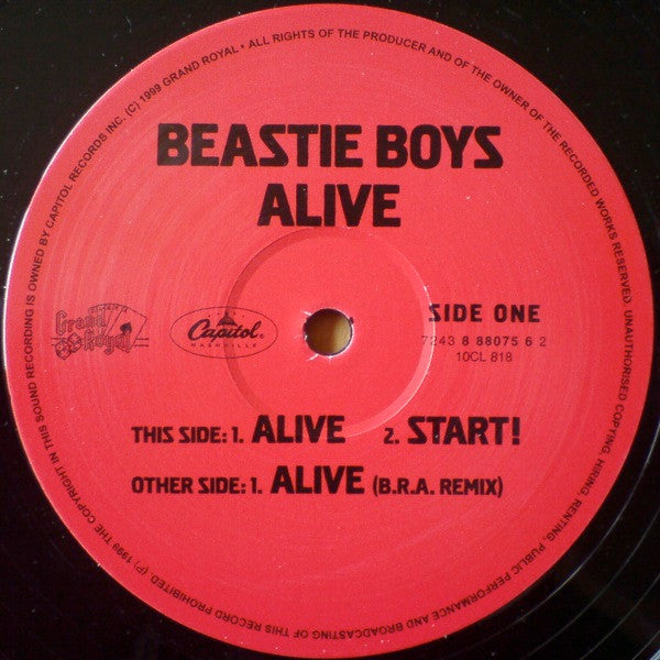 Beastie Boys : Alive (10", Single)