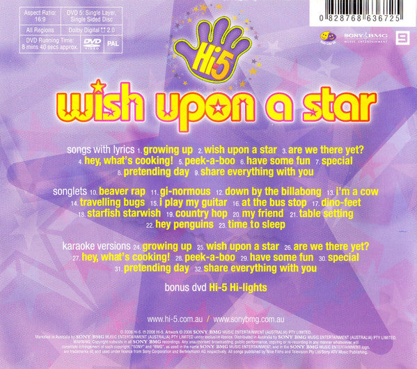 Hi-5 : Wish Upon A Star (CD, Album + DVD-V)