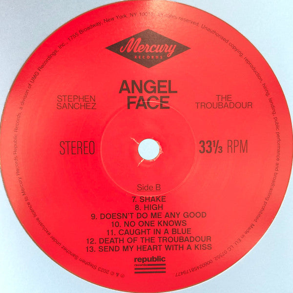 Stephen Sanchez : Angel Face (12", Album, Ltd, Gol)