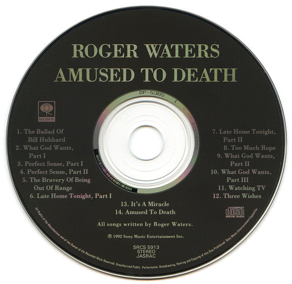 Roger Waters : Amused To Death = 死滅遊戯 (CD, Album)