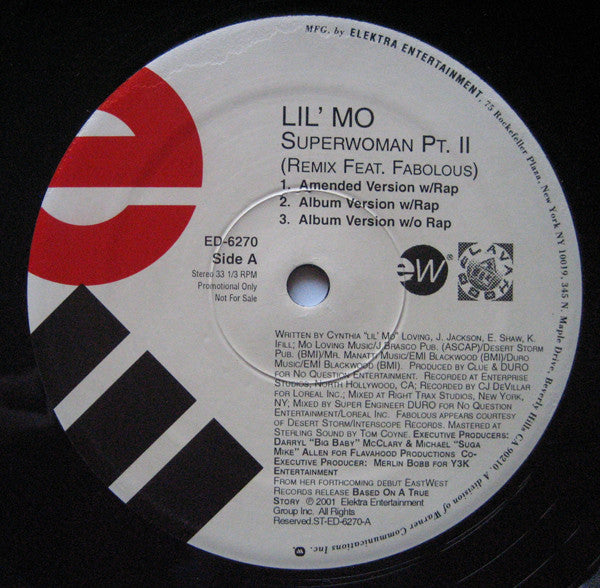 Lil' Mo Feat. Fabolous : Superwoman Pt. II (12", Promo)