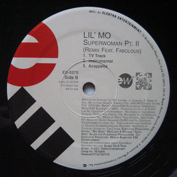 Lil' Mo Feat. Fabolous : Superwoman Pt. II (12", Promo)