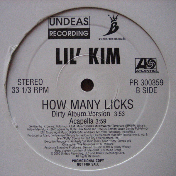 Lil' Kim : How Many Licks (12", Single, Promo)