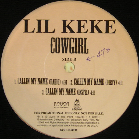 Lil' Keke : Cowgirl (12", Promo)