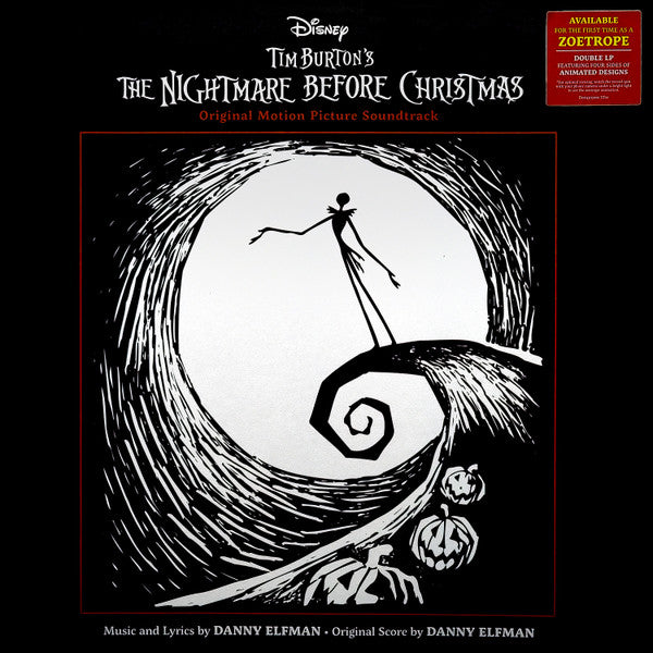 Danny Elfman : Tim Burton's The Nightmare Before Christmas (Original Motion Picture Soundtrack) (2xLP, Pic, RE, Zoe)