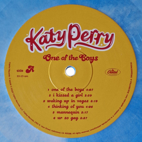 Katy Perry : One Of The Boys (LP, Album, RE, RP, Blu + 7", Single, Vio + Ltd, 15)