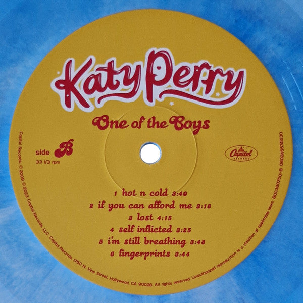 Katy Perry : One Of The Boys (LP, Album, RE, RP, Blu + 7", Single, Vio + Ltd, 15)