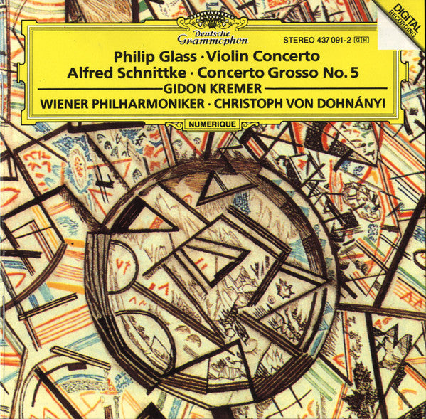 Philip Glass ⋅ Alfred Schnittke ⋅ Gidon Kremer ⋅ Wiener Philharmoniker ⋅ Christoph Von Dohnányi : Violin Concerto / Concerto Grosso No. 5 (CD, Album)