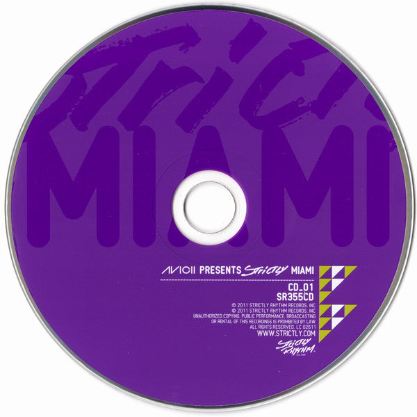 Avicii : Avicii Presents: Strictly Miami (2xCD, Comp, Mixed)