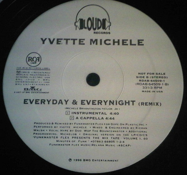 Yvette Michele : Everyday & Everynight (Remix) (12", Promo)