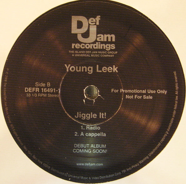 Young Leek : Jiggle It! (12", Promo)