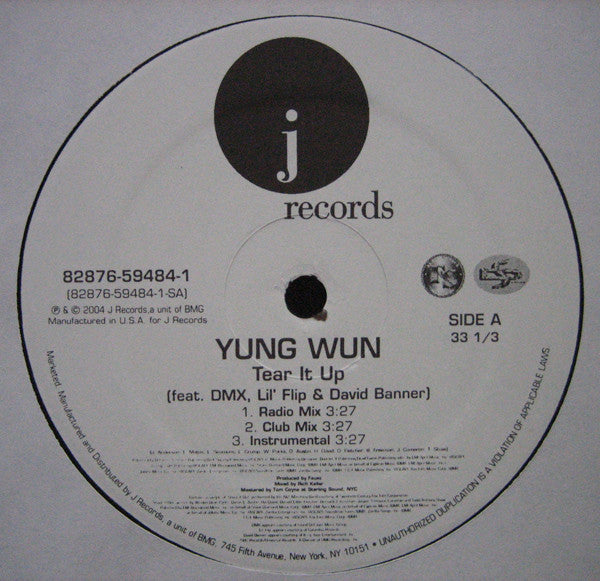 Yung Wun : Tear It Up (12")