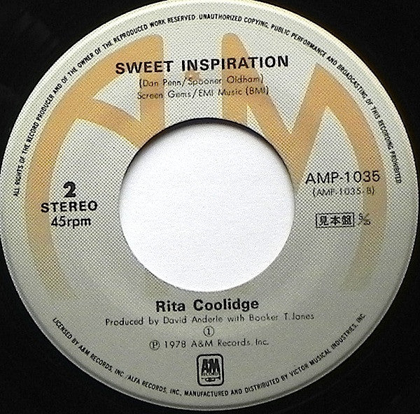 Rita Coolidge : Don't Cry Out Loud (7", Promo)