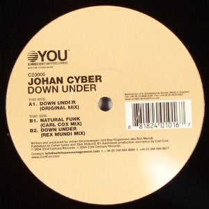 Johan Cyber : Down Under (12")