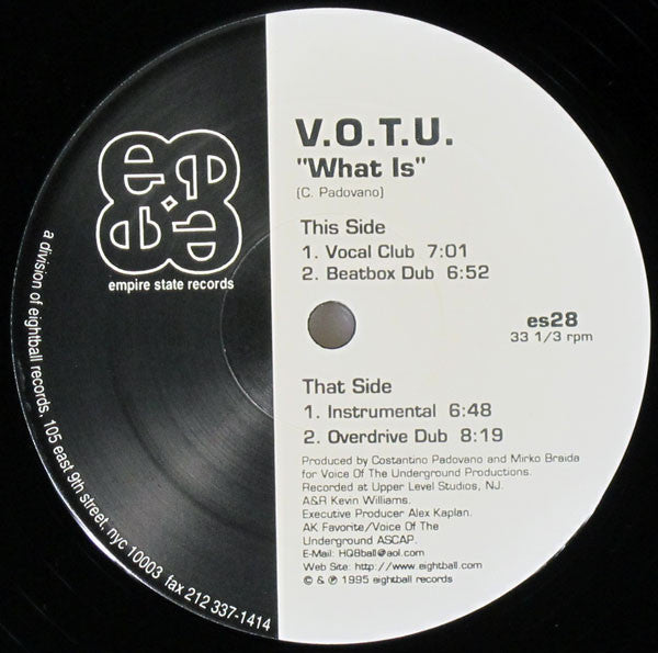 Voice Of The Underground : What Is (12")