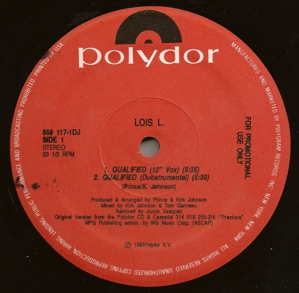 Loïs Lane : Qualified (12", Single, Promo)