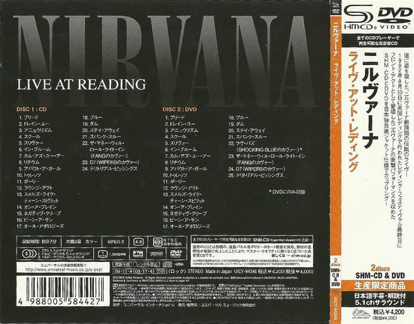 Nirvana : Live At Reading (CD, Album, RM, SHM + DVD-V, NTSC)