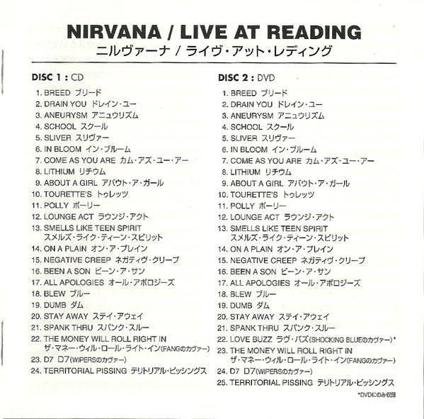 Nirvana : Live At Reading (CD, Album, RM, SHM + DVD-V, NTSC)