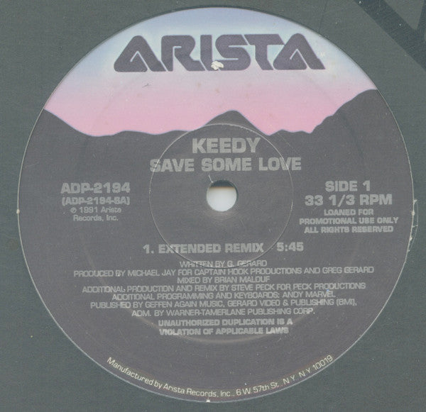 Keedy : Save Some Love (12", Promo)