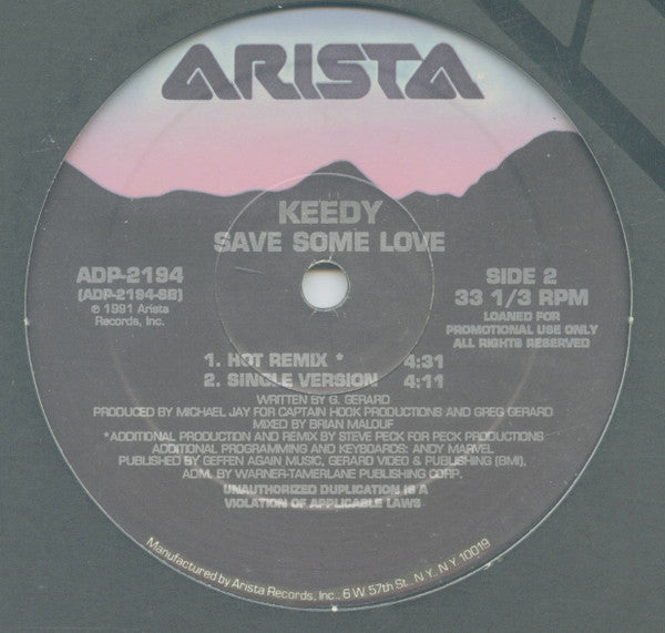 Keedy : Save Some Love (12", Promo)