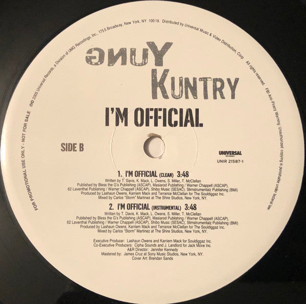 Yung Kuntry : Pattycake / I'm Official (12")