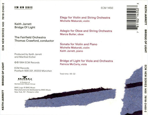 Keith Jarrett - The Fairfield Orchestra, Thomas Crawford (3) : Bridge Of Light (CD, Album)