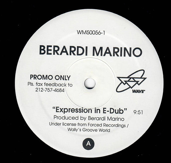 Marino Berardi : Expression In E-Dub (12", Promo)