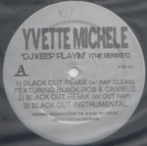 Yvette Michele : D.J. Keep Playin (The Remixes) (12", Ltd)